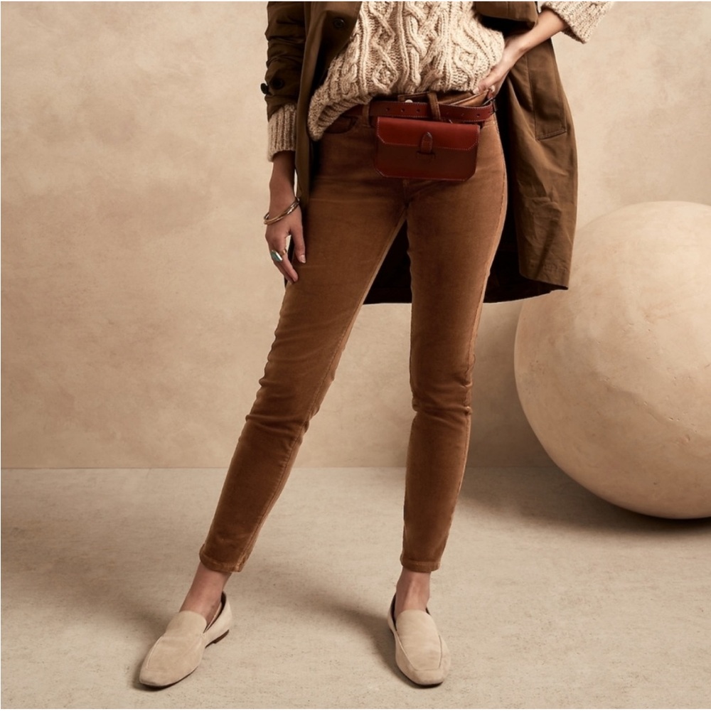 Banana Republic Mid-Rise Skinny Corduroy Pants Size 26S Work Fall Office